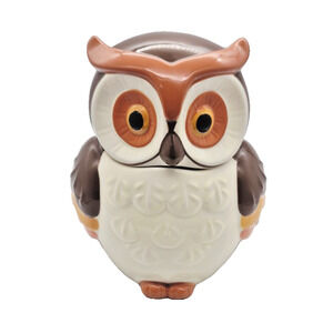 Better Homes & Garden Heritage Collection Owl Cookie Jar Ceramic 10" Tall Brown